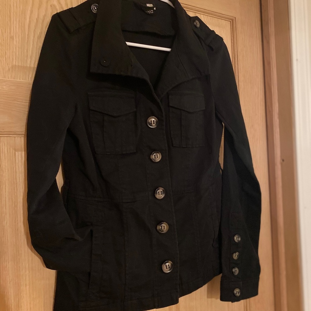 NWOT Military style black jacket